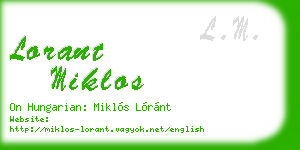 lorant miklos business card