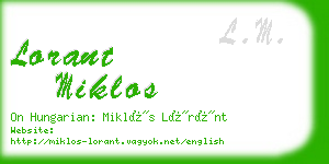 lorant miklos business card